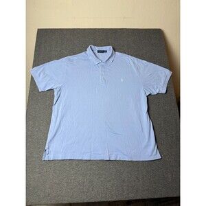Polo Ralph Lauren Mens Polo Shirt Blue White Pony Polo Shirt Size 2XB